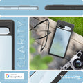 ACS05818 - Pixel 7a Case Ultra Hybrid in matte black showing the different angles