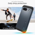 ACS07265 - Pixel 8a Case Tough Armor in Metal Slate  air cushion technology. Daily drop protection.