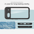 ACS07262 - Pixel 8a Case Ultra Hybrid in Matte Black anti yellowing protection. a case for long lasting clarity.
