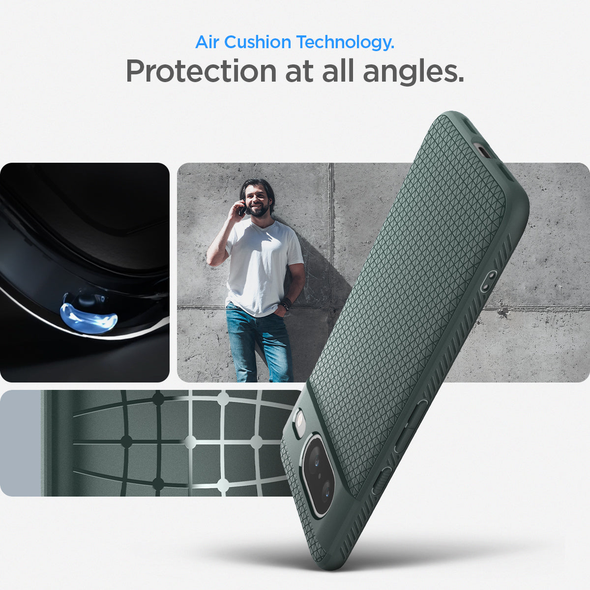 ACS06276 - Pixel 8 Case Liquid Air in Abyss Green aircushion technology. protection at all angles.