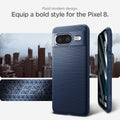 ACS06275 - Pixel 8 Case Liquid Air in navy blue fluid modern design. Equip a bold style for the pixel 8.