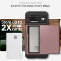 ACS06287 - Pixel 8 Case Slim Armor CS in rose gold free up your pocket space. Less is the new more now. store up to 2X cards.