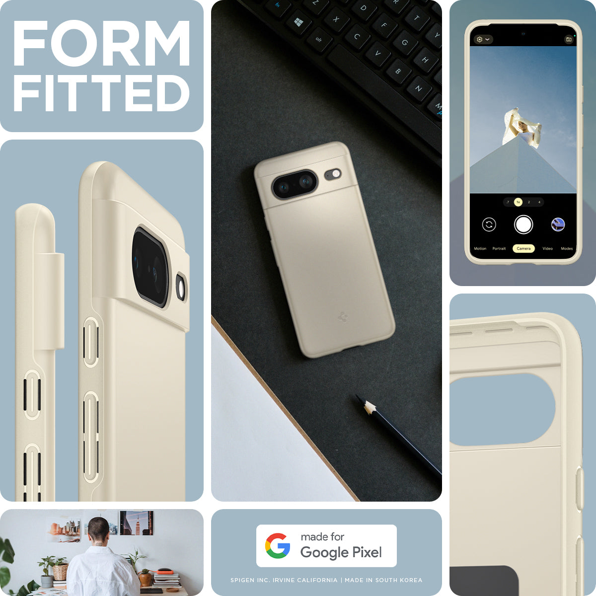 ACS06291 - Pixel 8 Case Thin Fit in mute beige