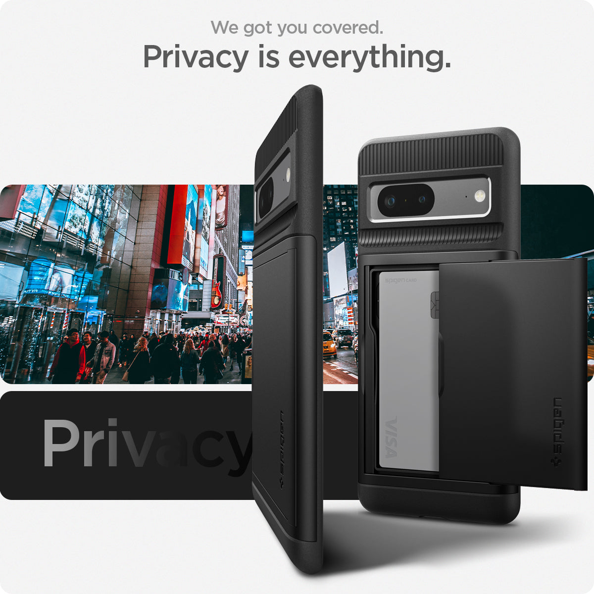 ACS04704 - Pixel 7 Case Slim Armor CS in black we got you covered. Privacy is everything.