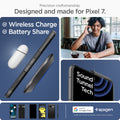 ACS04701 - Pixel 7 Case Tough Armor in black precision craftsmanship. designed and made for pixel 7. wireless charge. battery share.