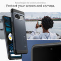 ACS04702 - Pixel 7 Case Tough Armor in metal slate showing the raised edges for scratch prevention. Protect your screen and camera