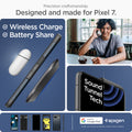 ACS04702 - Pixel 7 Case Tough Armor in metal slate precision craftsmanship. designed and made for pixel 7. wireless charge. battery share.