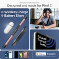 ACS04703 - Pixel 7 Case Tough Armor in rose precision craftsmanship. designed and made for pixel 7. wireless charge. battery share.