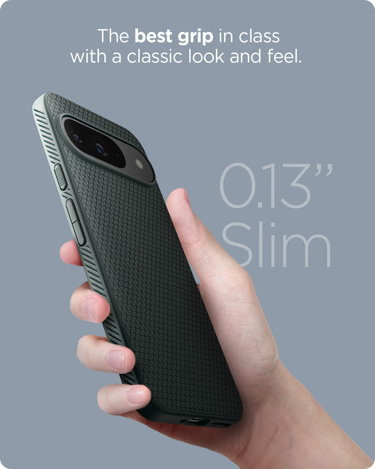 ACS07683 - Pixel 9 Pro Case Liquid Air in Abyss Green the best grip in class with a classic look and feel.