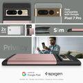 ACS04732 - Pixel 7 Pro Case Slim Armor CS in rose gold only compatible with Google Pixel 7 pro. Slim, Privacy 2x cards.