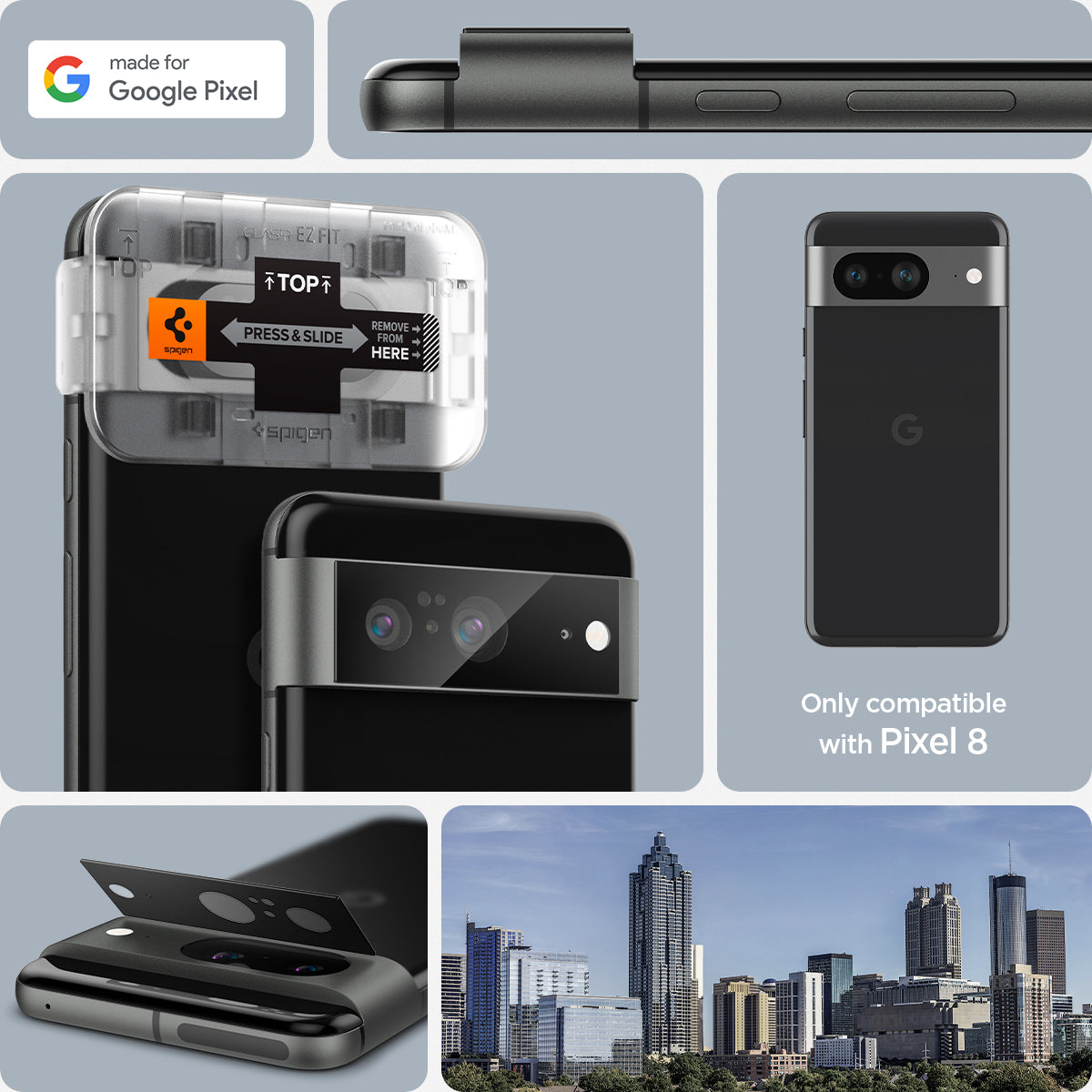 AGL06352 - Pixel 8 Optik Lens Protector made for google pixel. only compatible with pixel 8.