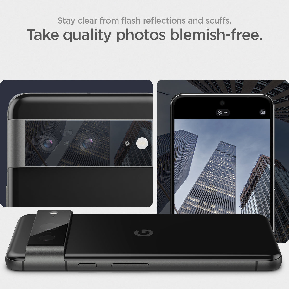 AGL06352 - Pixel 8 Optik Lens Protector stay clear from flash reflections and scuffs. take quality photos blemish free. 
