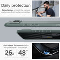 ACS06313 - Pixel 8 Pro Case Liquid Air in Abyss Green daily protection raised edges protect the camera and screen from surface scratches. Air cushion technology helps mitigate impact from drops.
