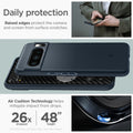 ACS06326 - Pixel 8 Pro Case Thin Fit in metal slate daily protection raised edges protect the camera and screen from surface scratches. Air cushion technology helps mitigate impact from drops.
