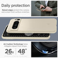 ACS06328 - Pixel 8 Pro Case Thin Fit in mute beige daily protection raised edges protect the camera and screen from surface scratches. Air cushion technology helps mitigate impact from drops.
