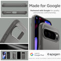 ACS07784 - Pixel 9 Pro XL Case Rugged Armor in Marble Gray made for google partnered with google for quality and precise craftsmanship.
