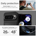 ACS07729 - Pixel 9 Pro XL Case Slim Armor CS in Black daily protection raised edges protect the camera and screen from surface scratches. Air cushion technology helps mitigate impact from drops.