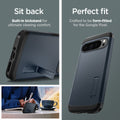 ACS07727 - Pixel 9 Pro XL Case Tough Armor in Metal Slate sit back built in kick stand for ultimate viewing comfort. Perfect fit crafted to be form fitted for the google pixel.