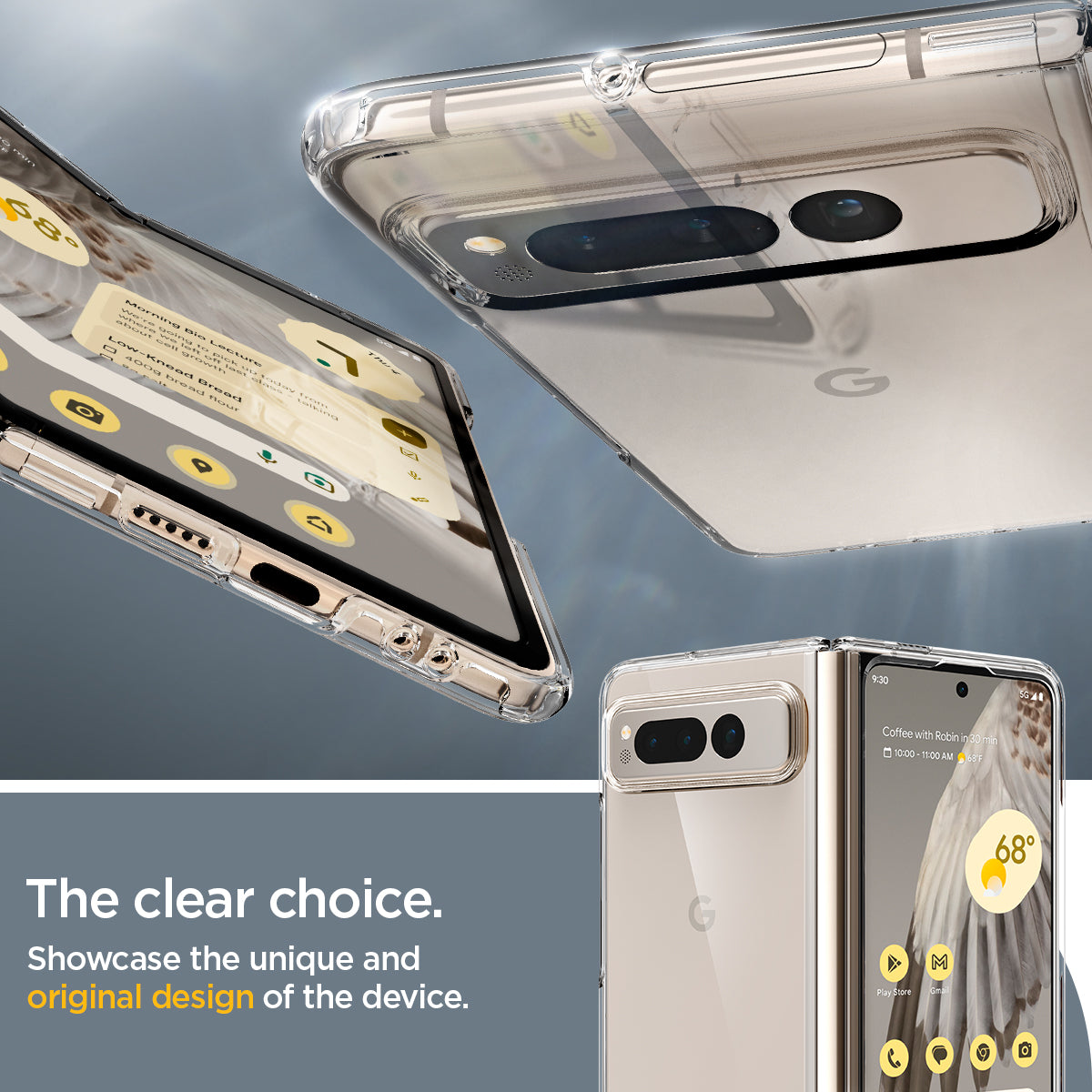 ACS05921 - Pixel Fold Series Case Ultra Hybrid in crystal clear the clear choice. Showcase the unique and original design of the device.