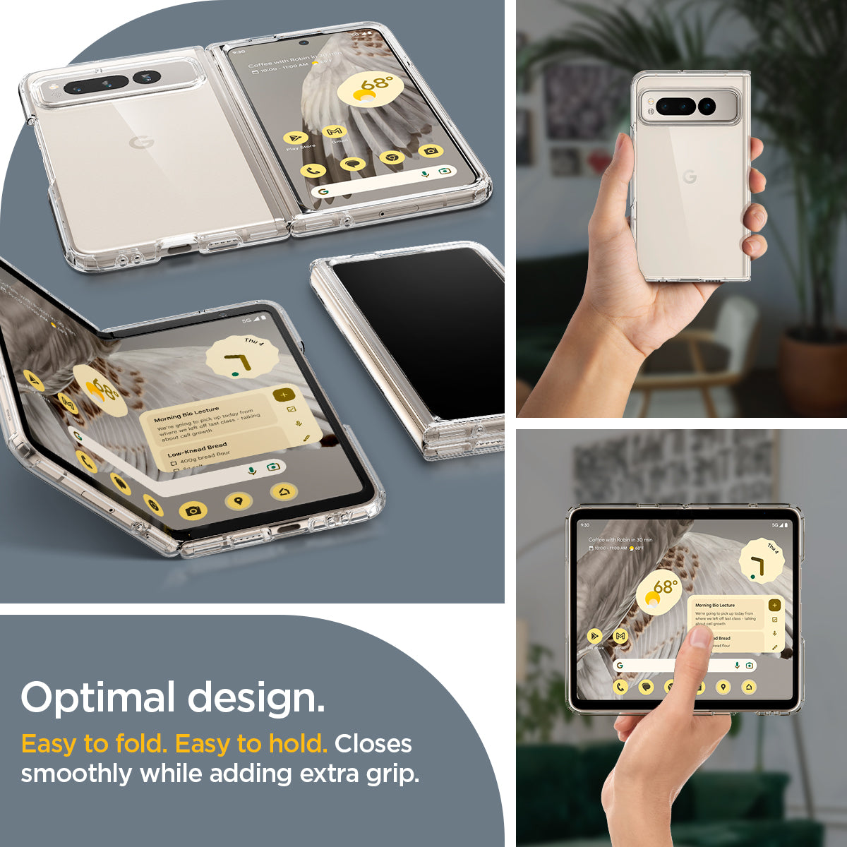 ACS05921 - Pixel Fold Series Case Ultra Hybrid in crystal clear optimal design. Easy to fold. Easy to hold. Closes smoothly while adding extra grip.