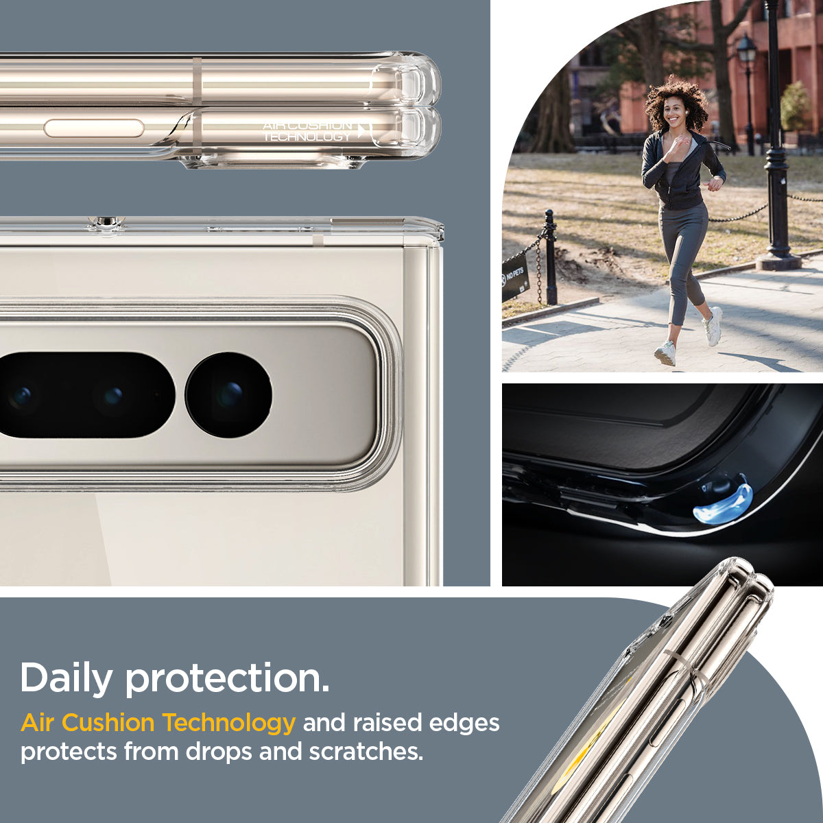 ACS05921 - Pixel Fold Series Case Ultra Hybrid in crystal clear daily protection. Air cushion technology and raised edges protects from drops and scratches.