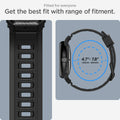 AMP07556 - Pixel Watch 5 (41mm) Rugged Band Matte Black fitted for everyone. get the best fit with range of fitment. (140mm-215mm)