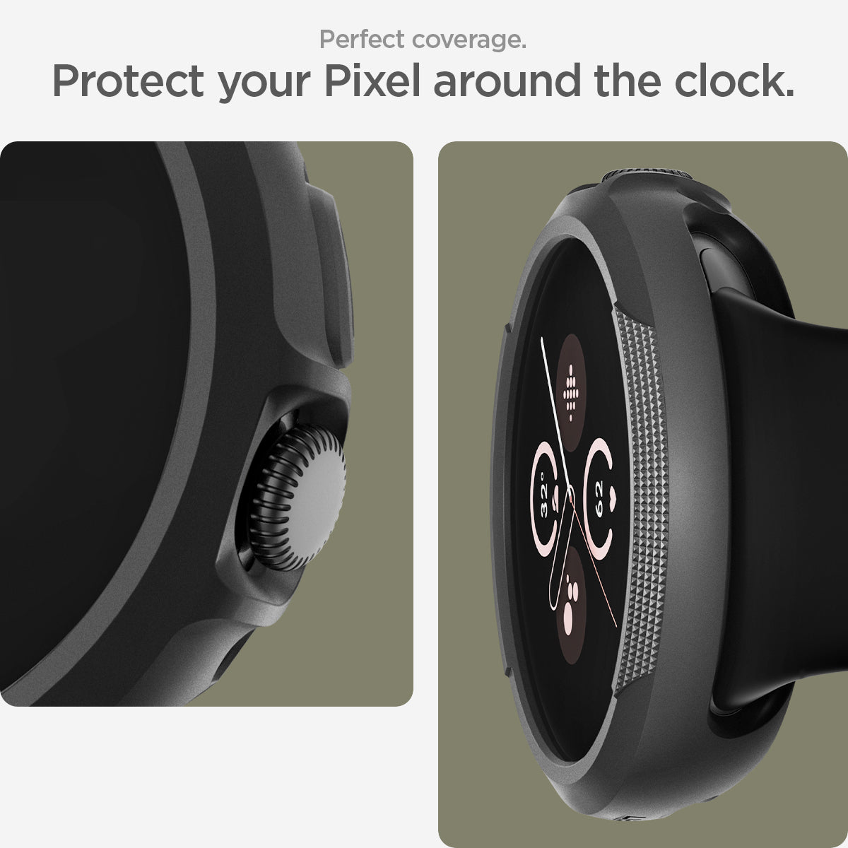 ACS07598 - Pixel Watch 3 (45mm) Case Liquid Air in Matte Black