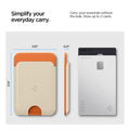AFA11341 - MagSafe Card Holder Nano Pop (Mag Fit) in Orange Beige showing simplify your everyday carry