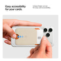 AFA11341 - MagSafe Card Holder Nano Pop (Mag Fit) in Orange Beige showing  easy accessibility for your cards.