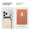 AFA11341 - MagSafe Card Holder Nano Pop (Mag Fit) in Orange Beige showing textured pattern for extra grip.