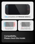 ACS09311 - Nintendo Switch 2 Case Air Fit in Crystal Clear showing the compatibility with Nintendo Switch 2. Not compatible with Nintendo Switch 1 and Nintendo  Switch OLED