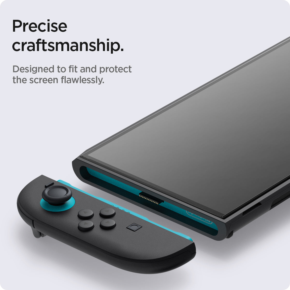 AGL09111 - Nintendo Switch 2 GLAS.tR EZ Fit in Clear showing the precise craftsmanship. Designed to fit and protect the screen flawlessly