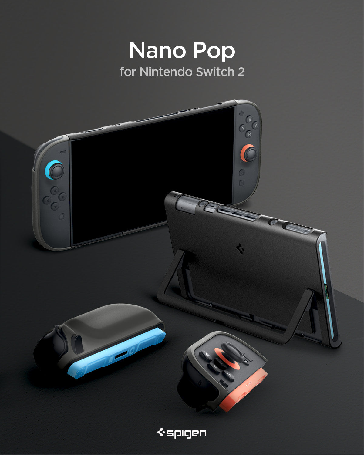 ACS10206 - Nintendo Switch 2 Case Nano Pop in Black Sesame showing only compatible with Nintendo switch 2 (2025)