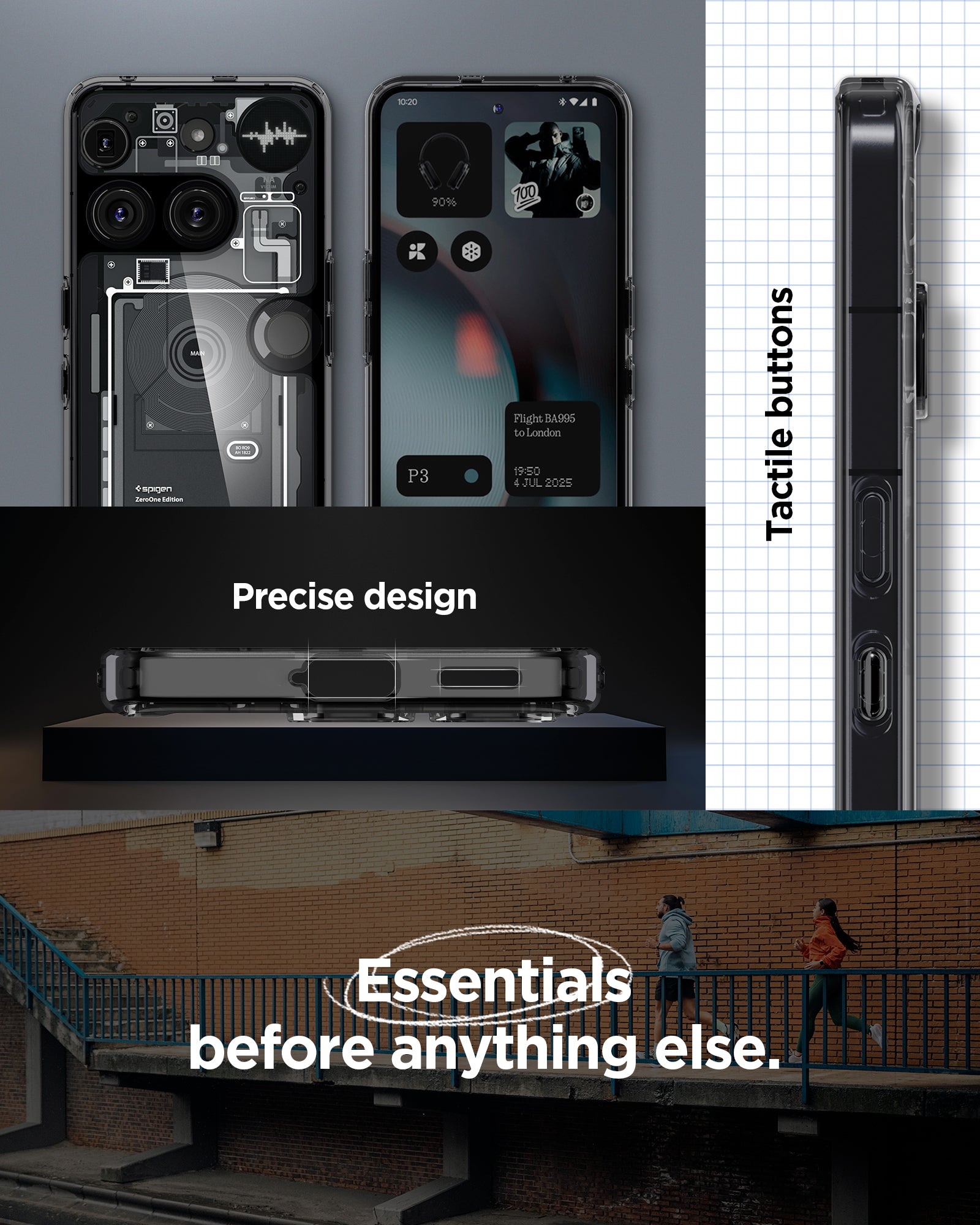 ACS08568 - Nothing Phone 3 Ultra Hybrid Zero One showing the precise design. Tactile buttons
