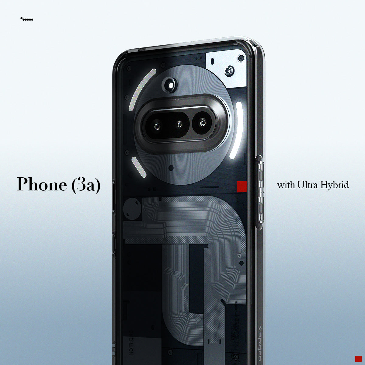 ACS09373 - Nothing Phone (3a) Case Ultra Hybrid in Space Crystal showing Phone (3a) with ultra hybrid.