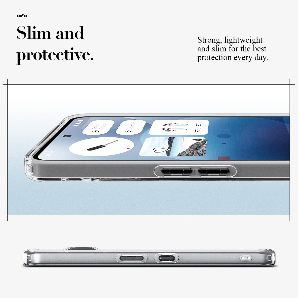 ACS09373 - Nothing Phone (3a) Case Ultra Hybrid in Space Crystal slim and protective. Strong, lightweight and slim for the best protection every day.