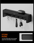 AHP10161 - Organizer Hook Key Holder showing store more. top tray shelf adds extra storage space for small daily essentials
