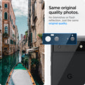AGL04197 - Pixel 6 Optik Lens Protector in black same original quality photos. No blemishes or flash reflection. Just the same original quality.