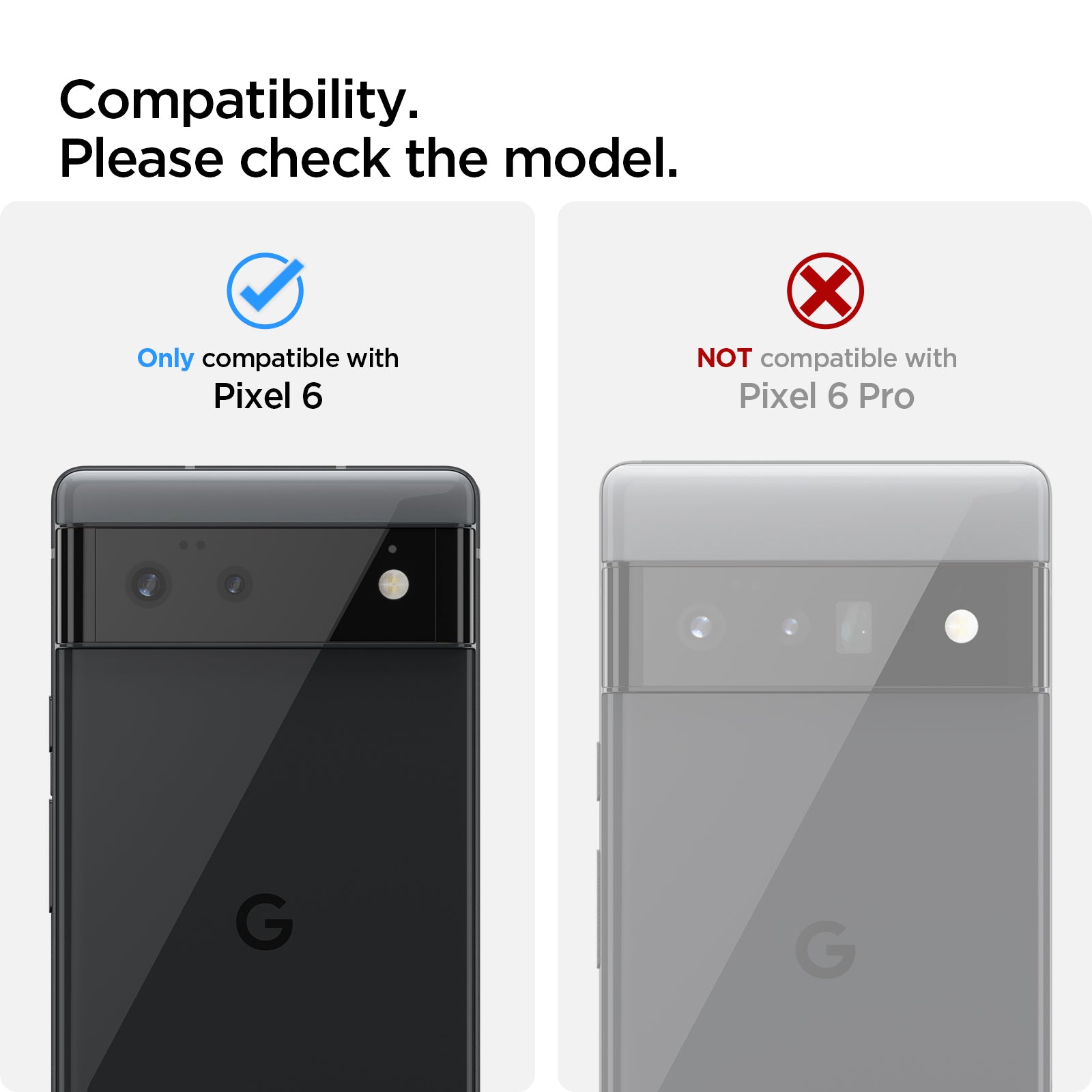 AGL04197 - Pixel 6 Optik Lens Protector in black compatibility. Please check the model. Only compatible with pixel 6.