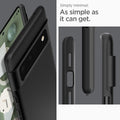 ACS03454 - Pixel 6 Pro Case Thin Fit in black simply minimal. as simple as it can get.
