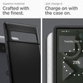 ACS03454 - Pixel 6 Pro Case Thin Fit in black superior material. crafted with the finest. just charge it. charge on with the case on.