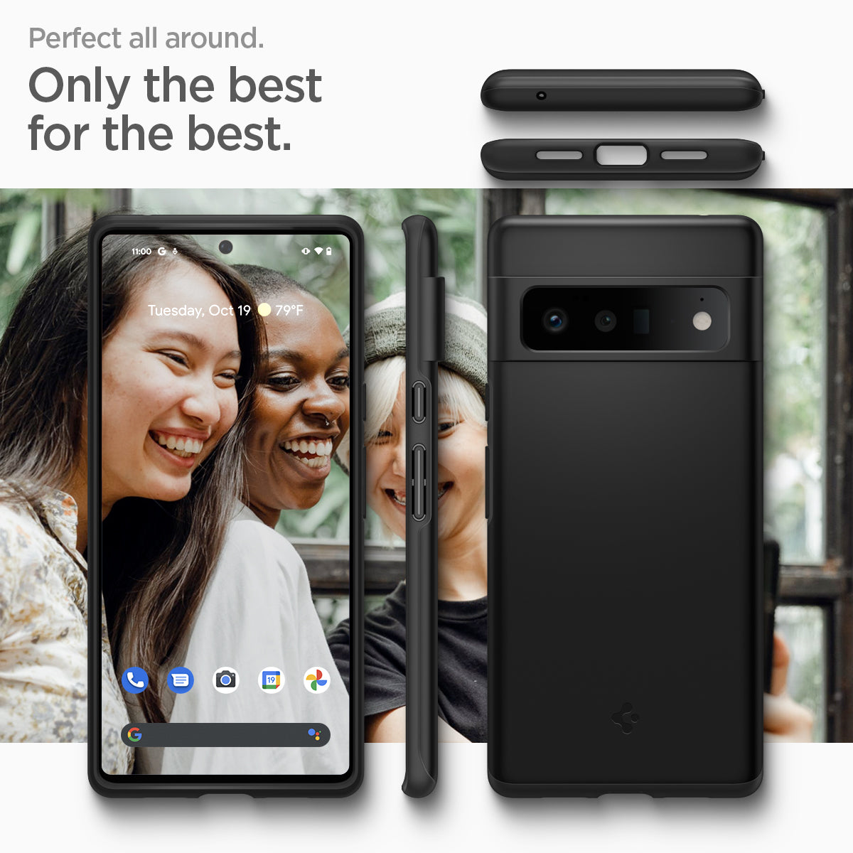 ACS03454 - Pixel 6 Pro Case Thin Fit in black  perfect all around. only the best for the best.