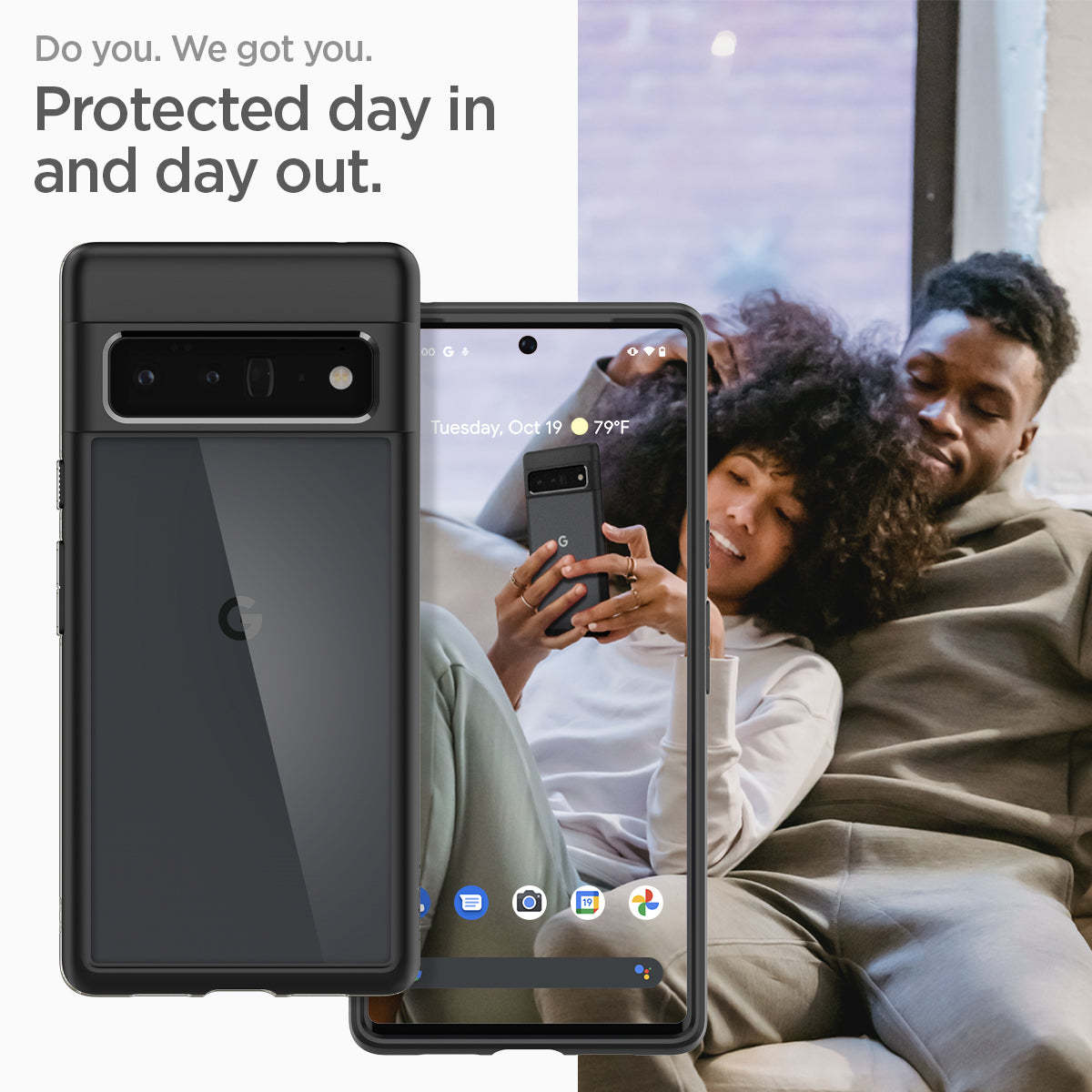 ACS03458 - Pixel 6 Pro Case Ultra Hybrid in matte black do you. we got you. protected day in and day out.