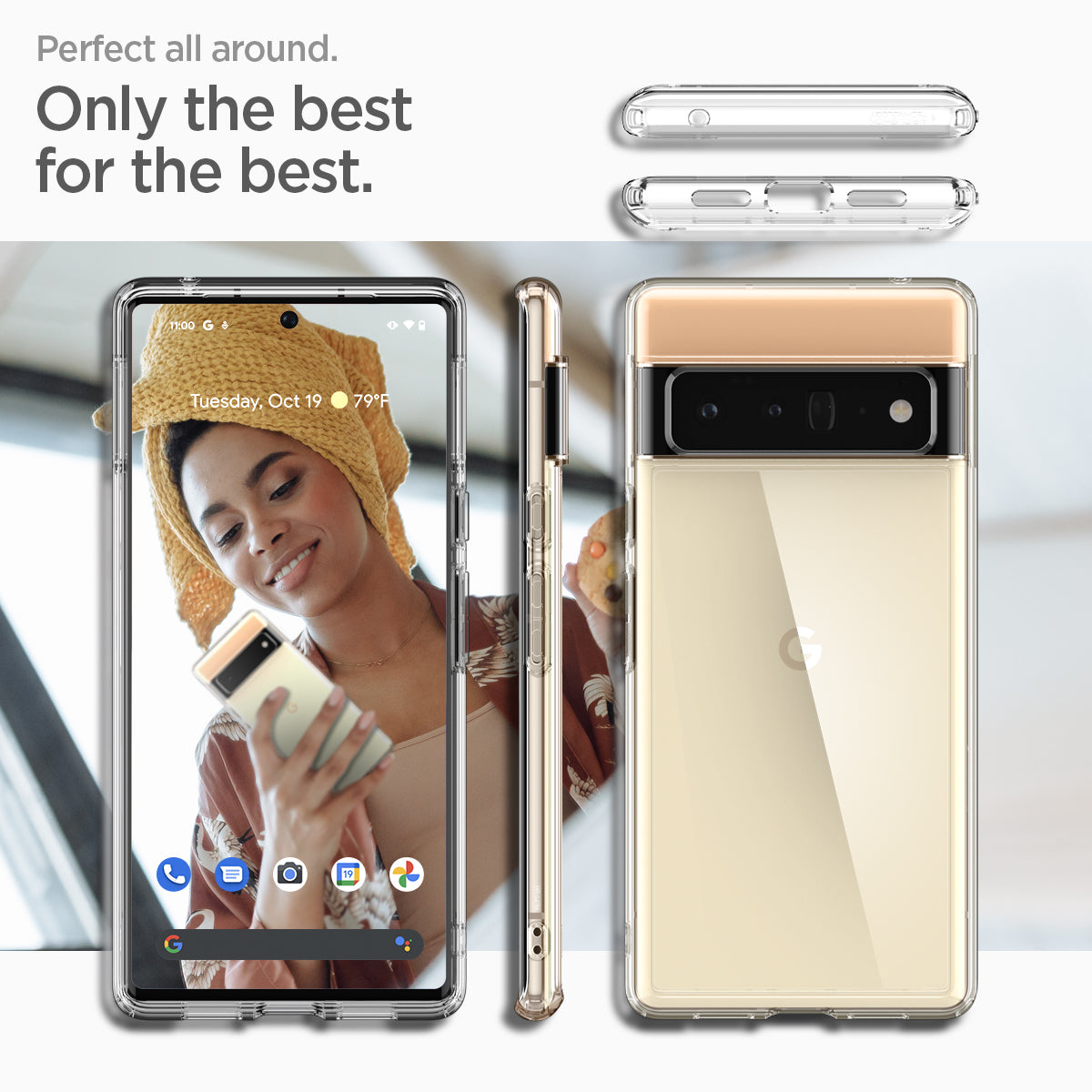 ACS03457 - Pixel 6 Pro Case Ultra Hybrid in crystal clear  perfect all around. only the best for the best.
