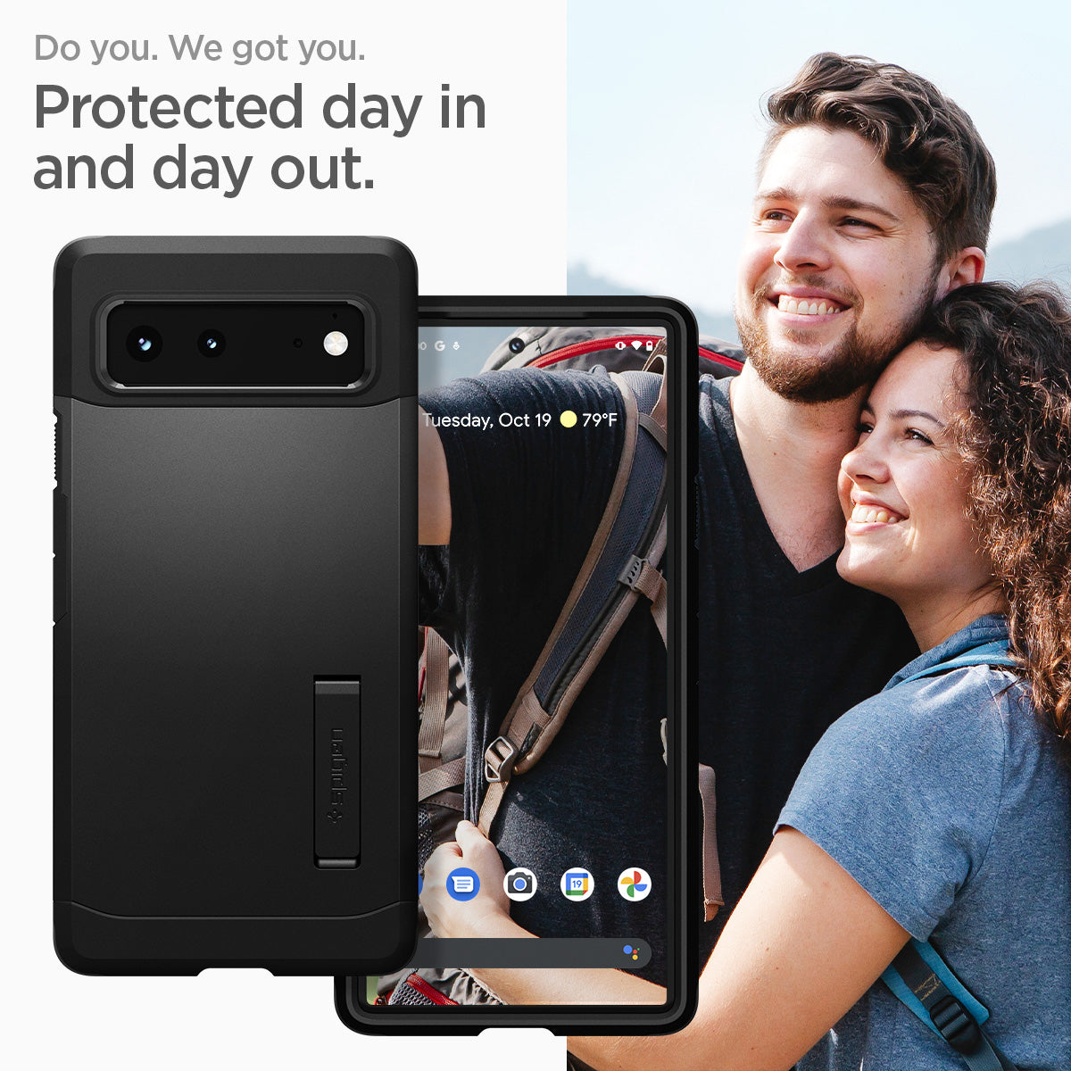 ACS03442 - Pixel 6 Case Tough Armor in black do you. we got you. protected day in and day out.