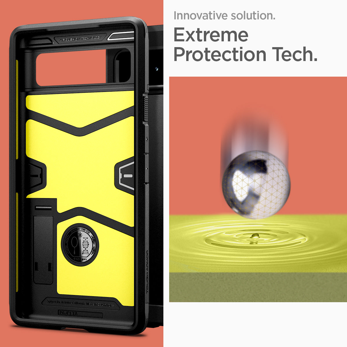 ACS03442 - Pixel 6 Case Tough Armor in black innovative solution. Extreme protection tech