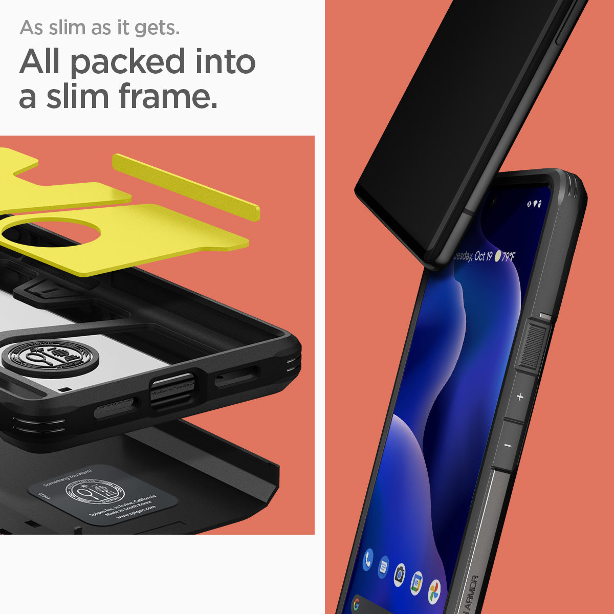 ACS03442 - Pixel 6 Case Tough Armor in black as slim as it gets. all packed into a slim frame.