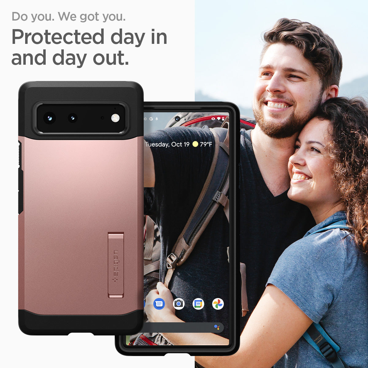 ACS03444 - Pixel 6 Case Tough Armor in rose gold do you. we got you. protected day in and day out.