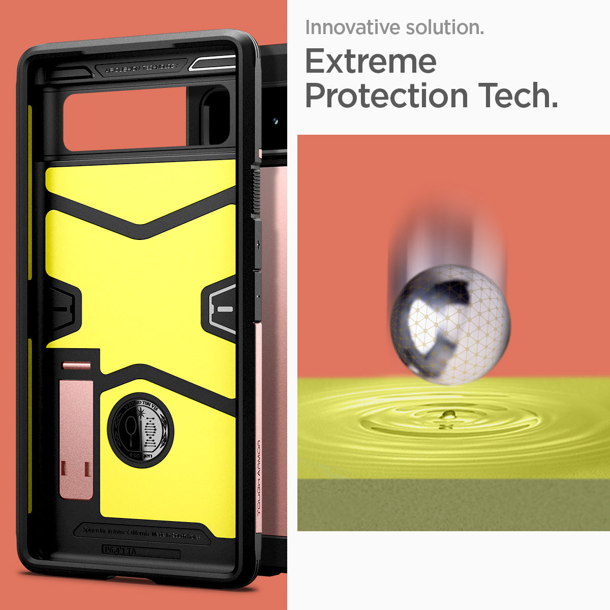 ACS03444 - Pixel 6 Case Tough Armor in rose gold innovative solution. Extreme protection tech