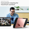 ACS03444 - Pixel 6 Case Tough Armor in rose gold hands free mode convenient viewing for maximum comfort.
